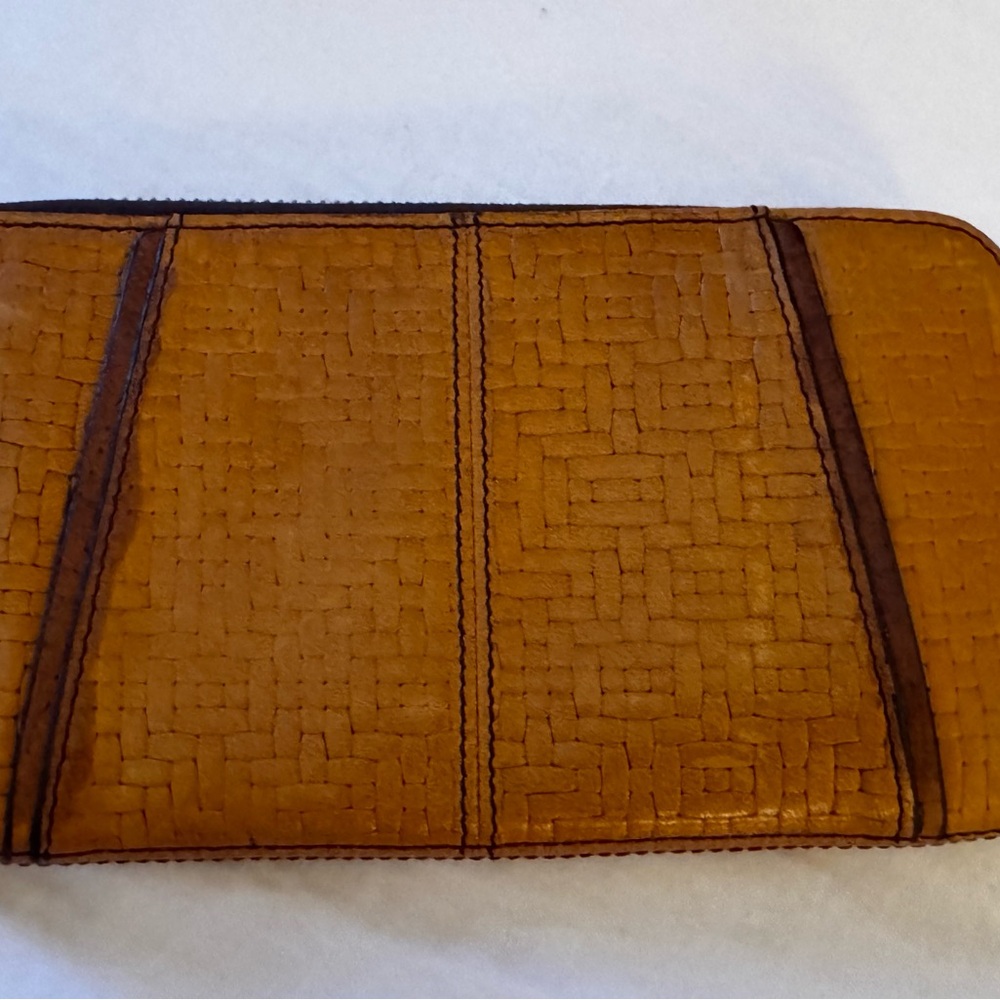 B. Makowsky Brown Woven Wallet